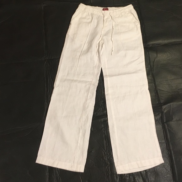 Vintage Pants & Jumpsuits Linen White Beach Resort Pants Poshmark